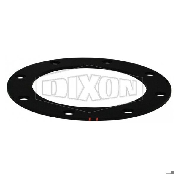 Gasket with 2 Orange Stripe, Baylast, 4 in Nominal, 6-5/8 in OD x 1/8 in Thick